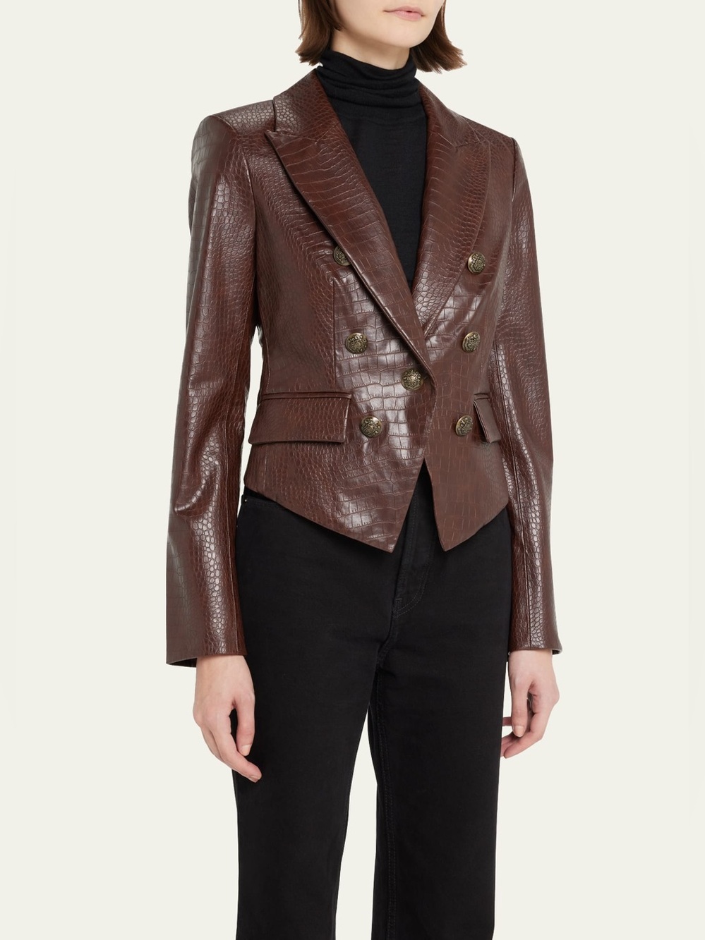 Veronica Beard Cooke Dickey Jacket Chicory Faux Croc NWOT